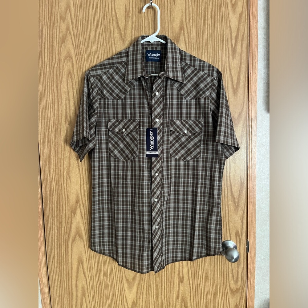 Mens Wrangler Pearl Snap Shirt